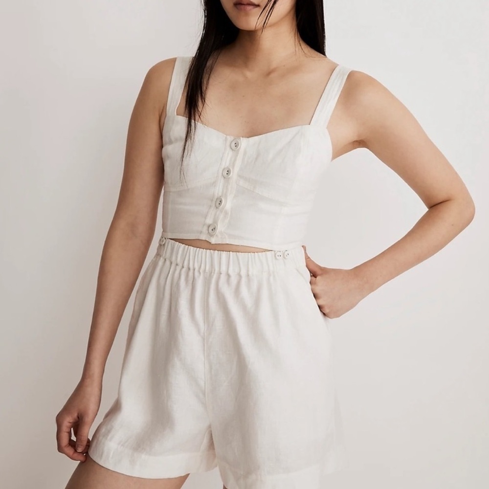 Madewell NWT Modular Sleeveless Romper Size 00 in Color Lighthouse
